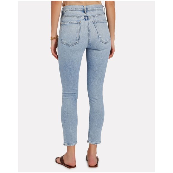 AGOLDE Nico High-Rise Slim Fit Jeans Cliffside sz 26 Women's Stretch Denim - Picture 15 of 16